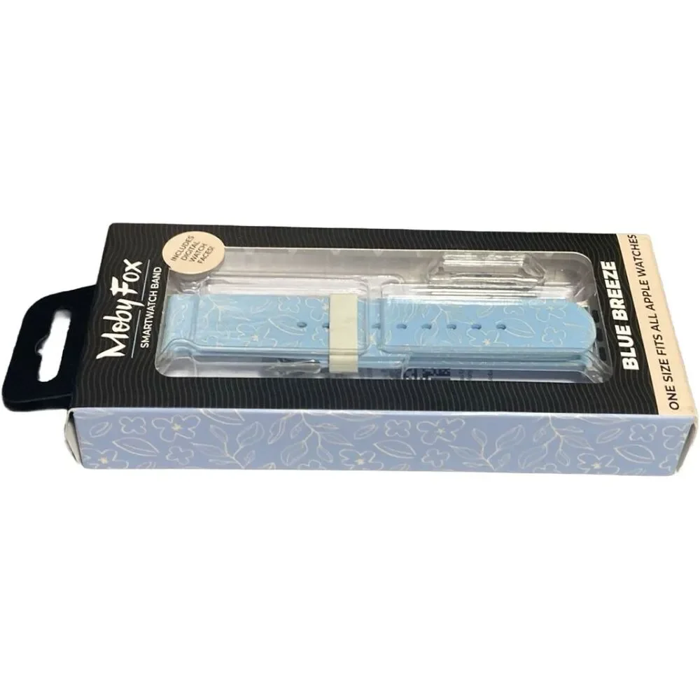 Blue Breeze Floral Smartwatch Band - Light Blue